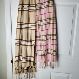 Set of 2 Scarves Cashmere Blend Italy Design